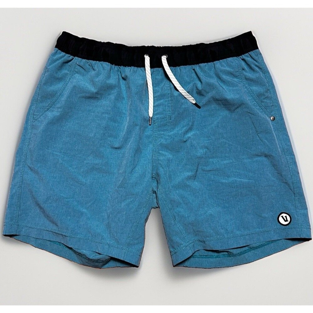 Vuori Kore 7" Lined Training Shorts Teal Blue Mens Size XL Athletic Gym Workout